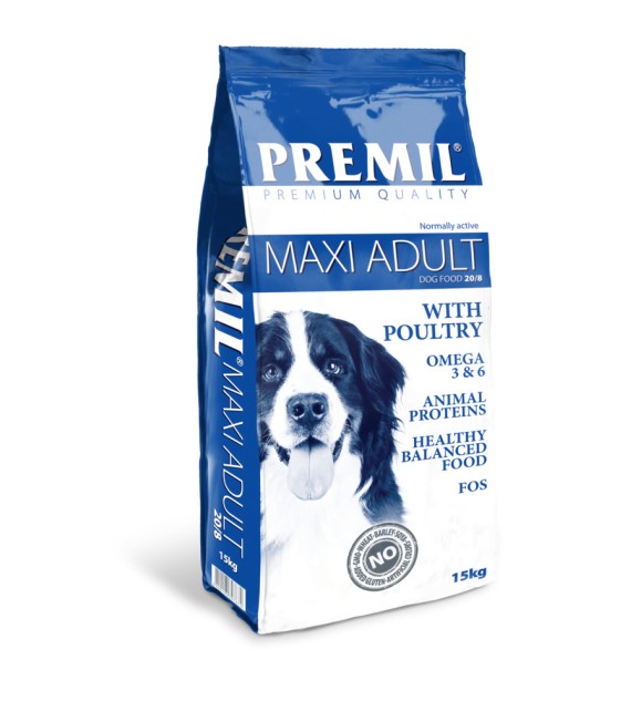 Premil Maxi Adult с пилешко - 15 kg, Premium