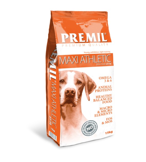 Premil Maxi Athletic с три вида месо - 15 kg, Premium