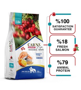 Carni Life Cranberry ADULT MEDIUM & MAXI СЪС СЬОМГА И ПОРТОКАЛ за средни и едри породи кучета - 12kg, Hyper Premium