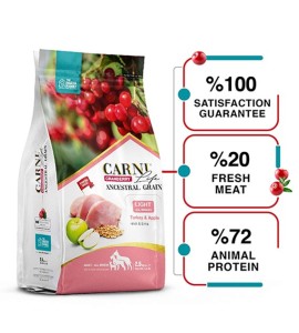 Carni Life Cranberry ADULT Light С ПУЙКА И ЯБЪЛКА за всички породи кучета - 2.5kg, Hyper Premium
